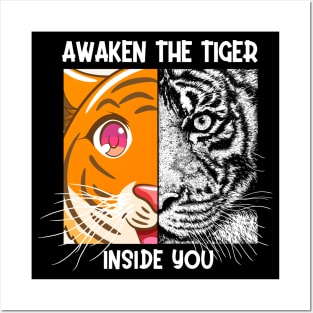 Awaken The Tiger Inside You Malayan Sumatran Bengal Tiger Posters and Art